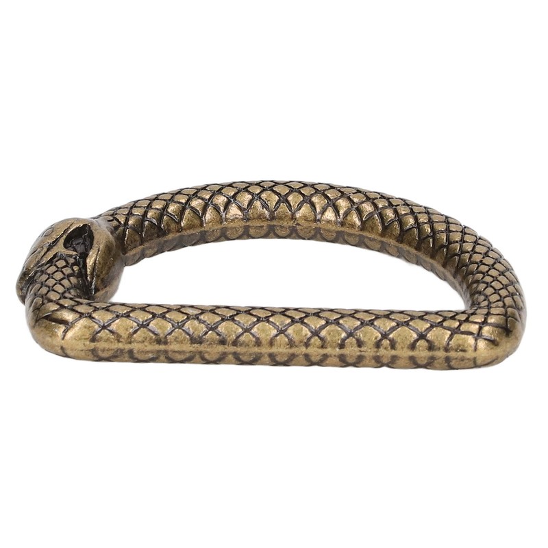 20Pcs Metal D Rings Snake Pattern Wear Resistant Metal Rings