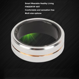 Smart Ring Health, Health Ring to Monitor Fitness Pedometer Sleep Data, Take Photo, IP68 Waterproof Smart Health Ring for Men Women, Gold and Silver (12)