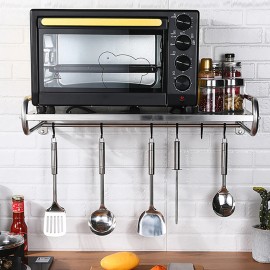 NOT INCLUDE Wall-Mount Stainless Steel Microwave Oven Rack Kitchen Shelf Counter Shelves