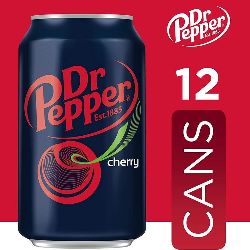 Dr. Pepper Cherry Flavored Soda Beverage Soft Drink - 3