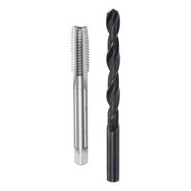 uxcell Metric Tap and Drill Bit Set, M10 x 1.5 Thread Tap & 8.5mm Black Oxide Twist Drill Bit, Straight Flute Tap Tapping Threading Repair Tool Kit