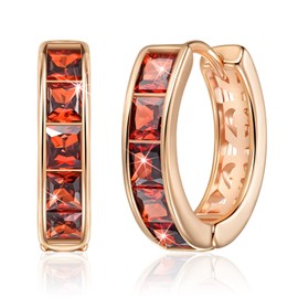 Linawe Women’s Hoop Earrings, Cartilage Rings, First Earrings, Cute, Crystal, Jewelry, Needle, 14 K Gold, Pink Gold, Silver, Copper, Copper