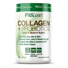 Colágeno + Probióticos Fit & Lean Sin Sabor, Polvo Nutricional 358.2g