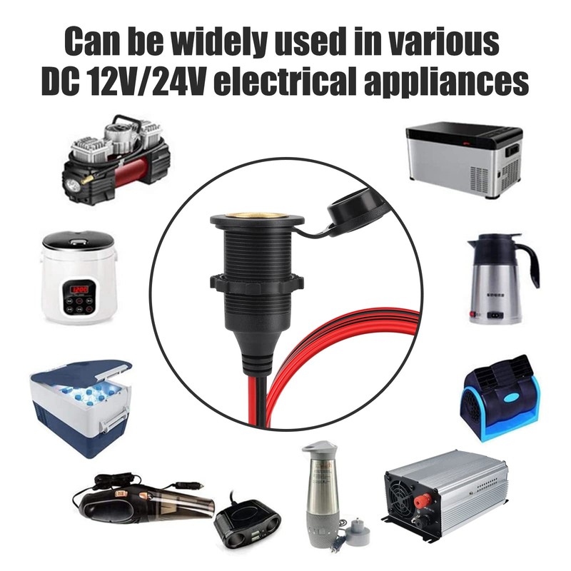 Dongge 12V/24V Expansión de socket Conector de Abrazaderas con batería