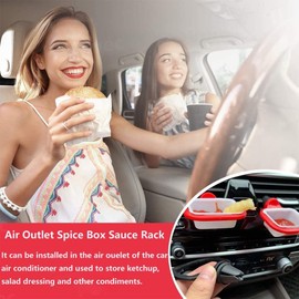 Car Dipping Sauce Holder, 2Pcs Dip Clip In-Car Sauce Cup Holder and 1Pcs Car Fries Cup Holder with 2Pcs Cup Mats and 2Pcs Car Headrest Hooks Car Automotive Interior Accessories for Sauce Lovers