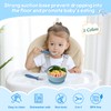 Wesketch 2 Pack Stainless Steel Baby Bowls with Suction, Toddler