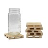 Creative Hobbies 6-Pack Mini Wood Pallet Coasters for Beverages, Hot