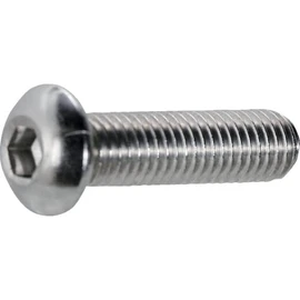 TRUSCO B128-0410 Hex Socket Button Bolts, Stainless Steel, M4 x 10, 60 Pieces