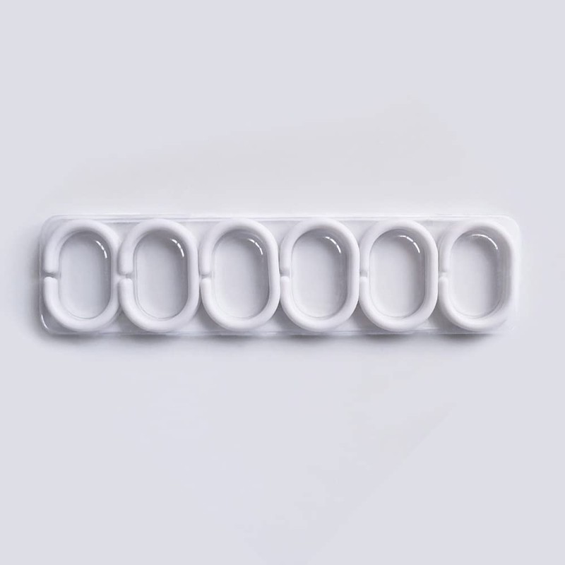 Careyoungs Plastic Shower Curtain Hooks White Curtain C Rings for