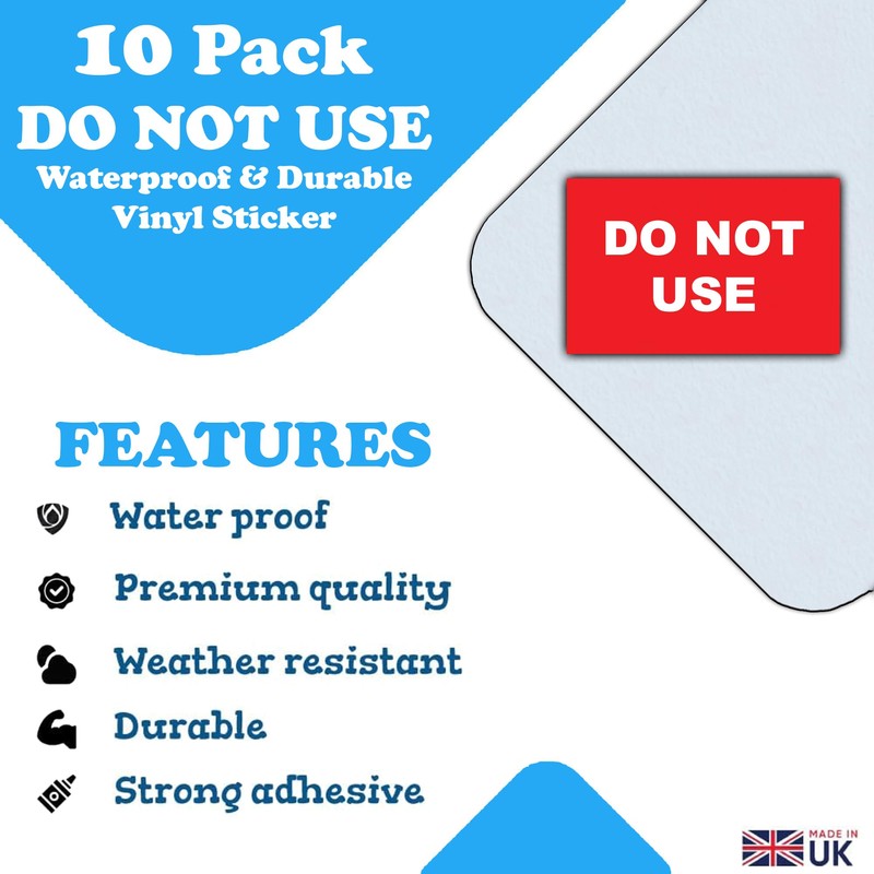 10 Pack - Do Not Use Labels - Electrical Safety