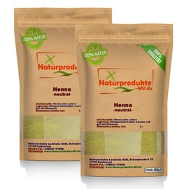 Henna Powder Neutral (2 x 500 g) Henna Powder Natural Hair Care 1000 g 1 kg