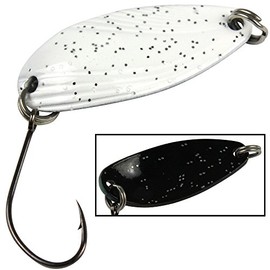 FTM Spoon Break 2.2 g - Blinker for Spin Fishing for Trout, Trout Blinker for Trout Fishing on Trout Lake, Spoon Blinker, Colour: White/Black