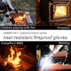 AMBER RAY Heat Resistant Gloves, Long Type, Camping Gloves, Bonfire,
