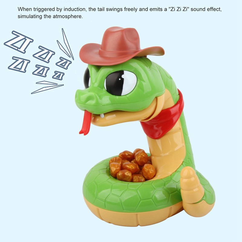 Electric Rattlesnake Toy Plastic Tricky Scary Rattlesnake Prank Toy Induction