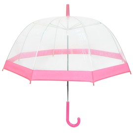 Parquet Clear Bubble Umbrella with Windproof Dome - Transparent Umbrella for Adults