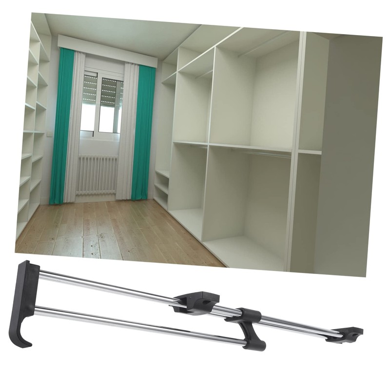 Ciieeo Stainless Steel Retractable Clothing Rack Hanging Coat Display Rack