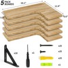 Fixwal Floating Shelves for Wall, Rustic Wood Wall Mounted Corner