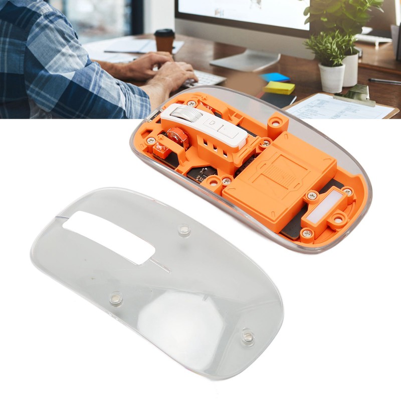 Wireless Bluetooth 3 Mode BT5.1 BT5.1 2.4GHz Mouse Transparent Clear