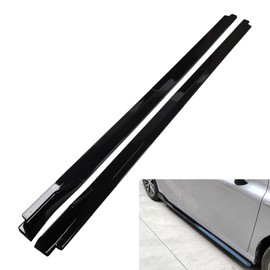 MUCO New Side Skirts 2pcs for Toyota Camry LE SE XSE XLE 2018 2019 2020 2021 2022 2023 2024 2025 Rocker Panels Guard Pair ABS Plastic Gloss Black