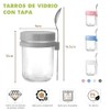 Ausein Recipientes de Avena de 350ML, 4 Pack Tarros de