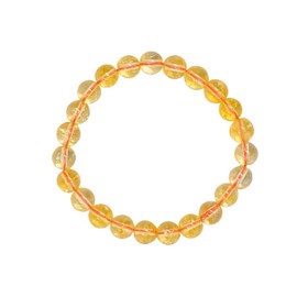Citrine Bracelet for Women Men's Gifts - Protection Healing Crystal Bracelet - 8mm Gemstone Beaded Stretchable Bracelet Pulseras Para Hombres Mujer Stocking Stuffers