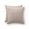 GAMUSI Set of 2 Check Gingham Cushion Covers 45x45 Decorative