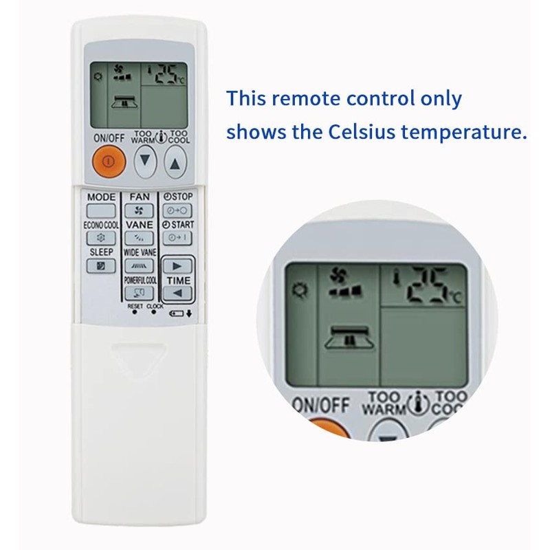 Replacement Remote Control for Mitsubishi Electric Mr Slim Air Conditioner
