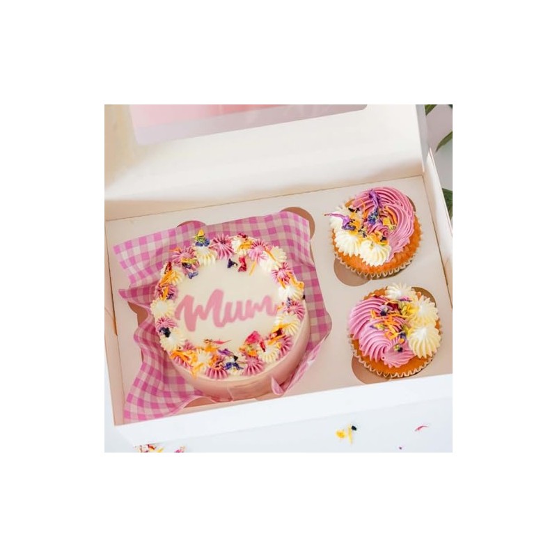 FALGUN 10 x Premium White 6 Hole Cavity Cupcake Boxes