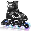Nattork Adjustable Inline Skates for Kids - Black - Model