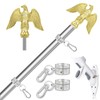 NQ 5 FT Flag Pole for Outside House with Eagle