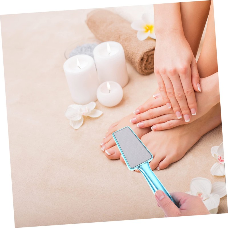 Mikinona 1pc Double Sided Foot Scrubber Ergonomic Callus Remover Tool