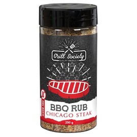 Grill Society Chicago Steak BBQ Rub, 250g – Classic Spices, Bold Flavour, Ideal for Steaks, Grilling, Roasts, BBQ Seasoning for Meat Lovers