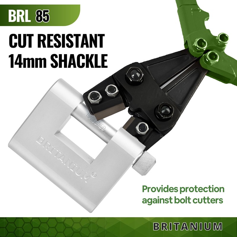 Britanium® BRL85 Heavy Duty Lock with 10 Keys - [Weather
