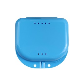 Orthodontic Retainer Box Sport Mouth Case Dental Denture Teeth Guard Storage Blue