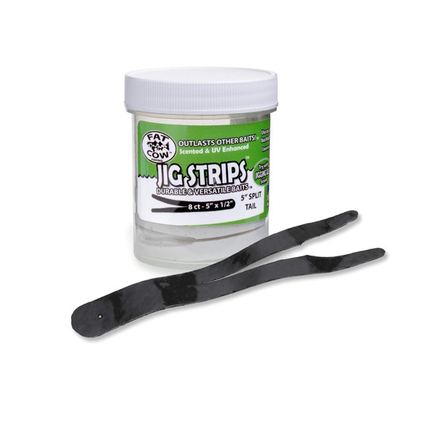 Fat Cow Jig Strips Split Tail 5" - 40X Stronger