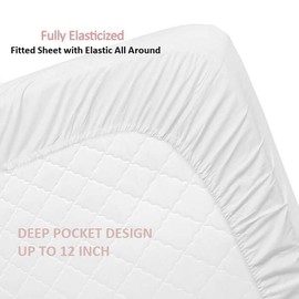 SlumberWell RV Short Queen Sheets for RV - RV Queen Sheet Set for RV Camper - RV Sheets - 4 Piece Bed Set for Campers 8-12 Deep Pocket Fitted Sheet Luxury Soft (White - RV Short Queen - 60” x 75”)