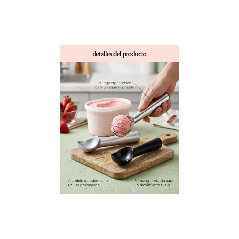 3 Cucharas Para Helado, Cuchara Helado y Cuchara De Helado