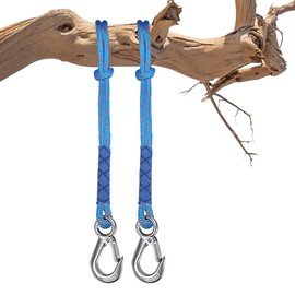 Schaukel Baumbefestigung Seil, Hängeschaukel Seil mit Haken (Hält 200kg),Aufhängung Befestigungsset für Outdoor-Spielplatz,Seil für Indoor Outdoor Baumschaukel,10mm Durchmesser,Blau,100cm 2 Stück