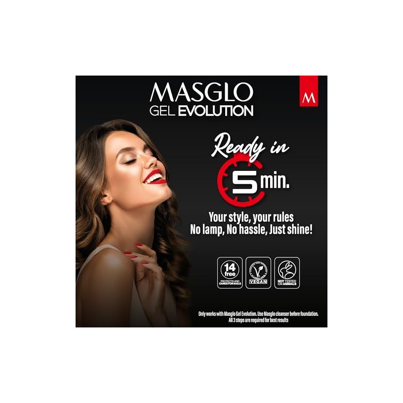 Masglo Gel Evolution Esmalte de Uñas Efecto Gel 3 uds,