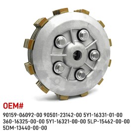 Clutch Kit Compatible with Yamaha Raptor 660 660R YFM660R 2001 2002 2003 2004 2005 OEM# 4PT-16371-00-00 3YF-16351-00-00