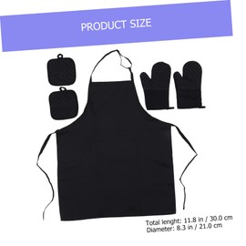KICHOUSE Cooking Set Apron Suit Oven Mitts Pot Holders Baking Glove for Kitchen Accessories
