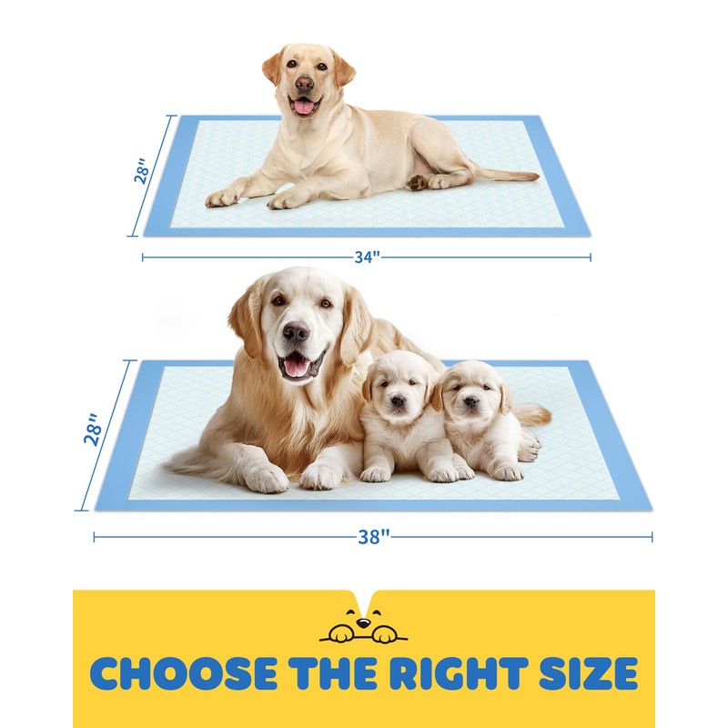 50-Pack X-Large Puppy Pads - 34" x 28" Pee Pads