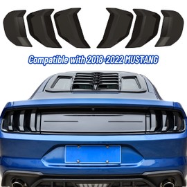 KEWISAUTO Taillight Cover for Ford Mustang 2018-2022, Tail Light Lamp Covers Trim Decoration for Ford Mustang 2018-2022 Accessories, 6PCS, Smoke Black