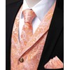 YourTies Mens Pink Vest Tie Set Formal Victorian Dress Vests