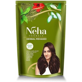Neha Herbal Mehandi (Henna) 100% Herbal Enriched With ALOE VERA, HIBISCUS AND GREEN TEA - 500Grams