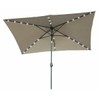 Trademark Innovations Rectangular Solar Powered LED Lighted Patio Umbrella -