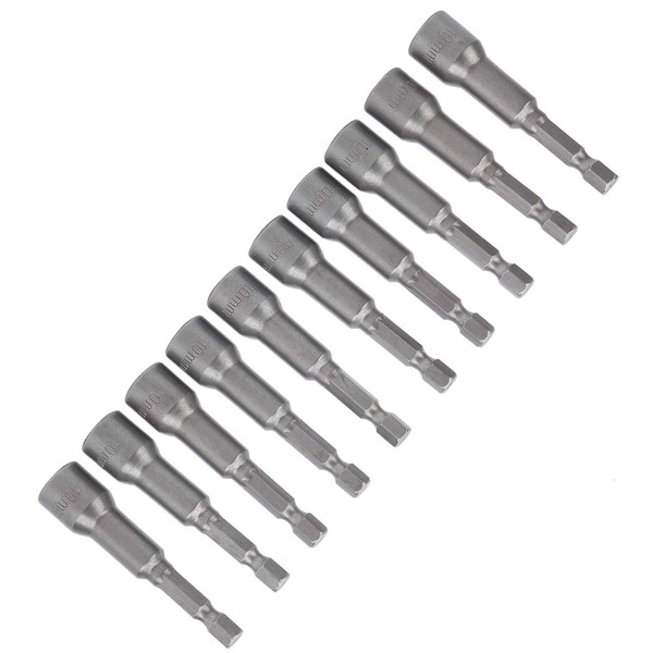 10 Piece Hex Socket Set Chrome Vanadium Steel Hex Socket