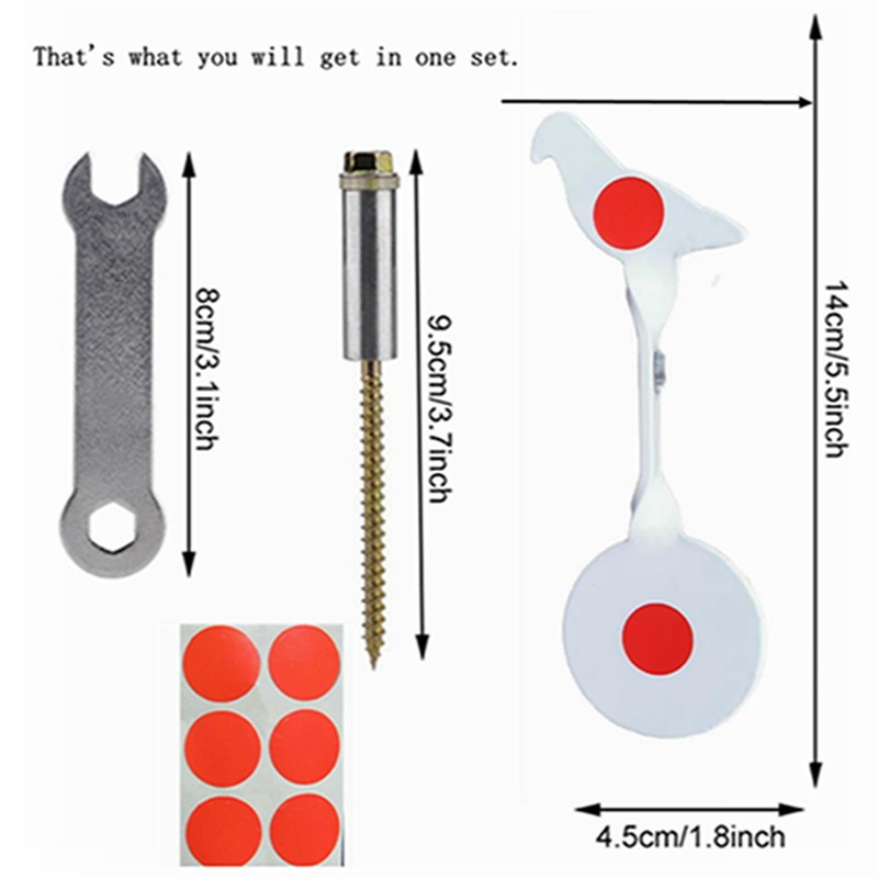 Wingswinmax Small Spinner Air Gun Target Red Bird Visible Target