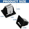 4 Pieces Black Refrigerator Door Lock Buckle with Spring Clip,