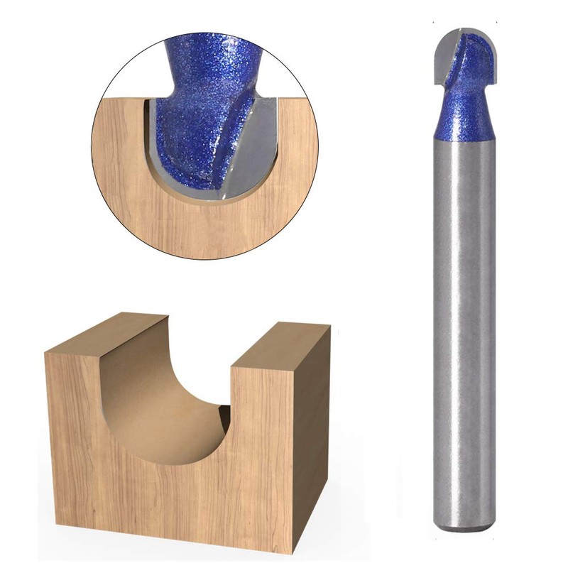 Eyech 4pc Core Box Router Bit Set Carbide 1/4 Inch,
